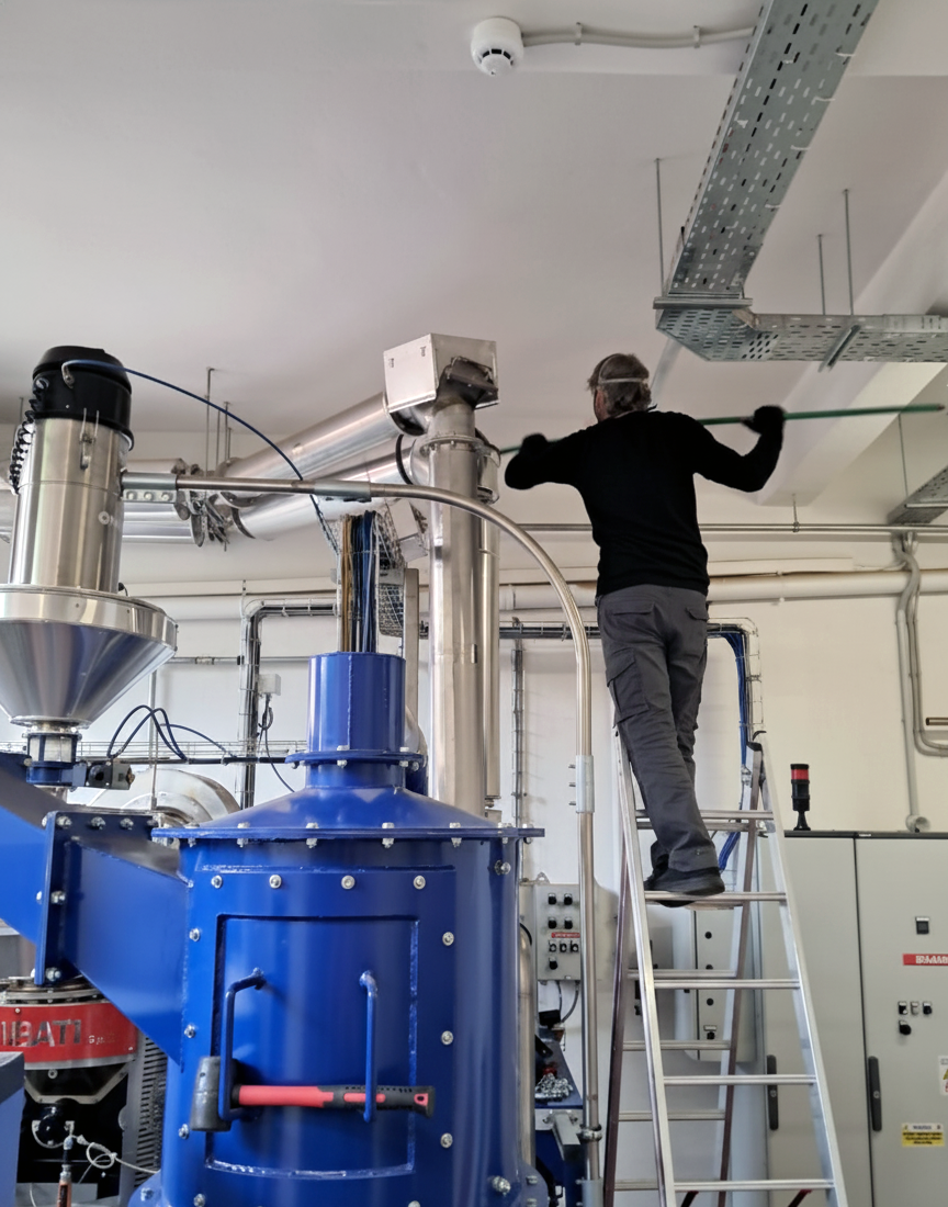 Καθαρισμός καμινάδας επεξεργασίας καφέ #1